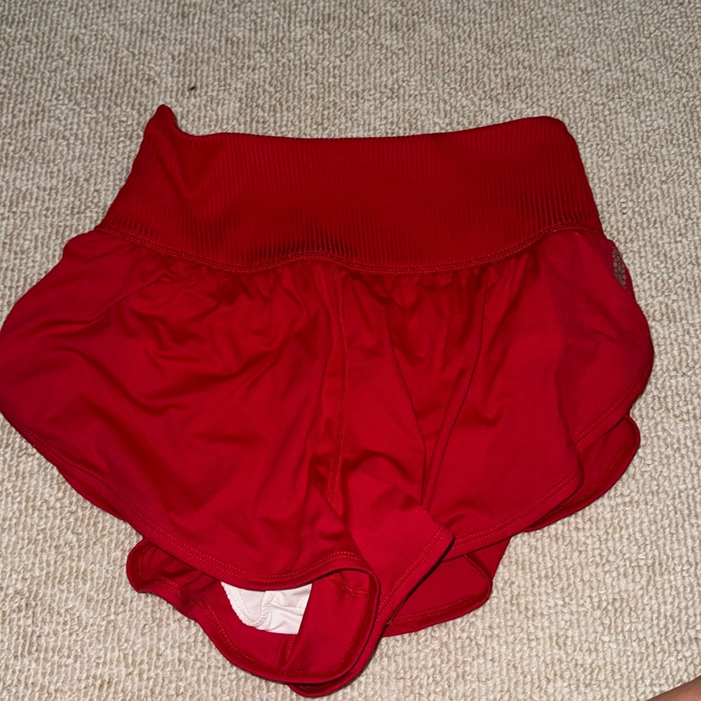 Red Game time free people shorts